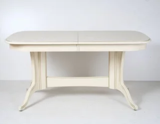 Стол из массива дерева Лира-3 (1,4м) тон 2М с золотой патиной