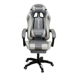 Кресло 907 KINGQUEEN, замша, цвет серый с массажем, арт 907-Dark-Grey