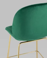 Стул полубарный Беетле со спинкой голд Изумрудный / Beetle gold