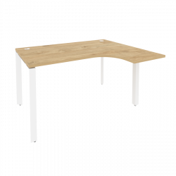 Стол эргономичный правый на П-образном м/к ОНИКС О.МП-СА-3Р Тиквуд Светлый/Белый / ONIX O.MP-SA-3R