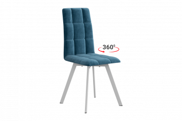 Стул Турин 2 Т2П (индиго (велюр)/белый)