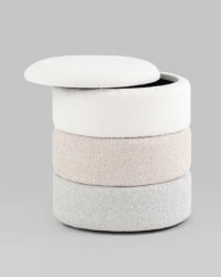 Пуф с ящиком Hive S букле бежевый