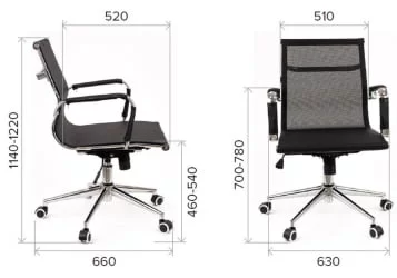 Кресло для персонала Opera LB T сетка Черный