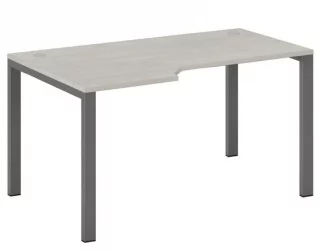 Стол эргономичный левый на металлоопорах New Line NLN36322624 Дуб шамони светлый
