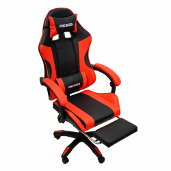 Кресло 1209-1 KINGQUEEN, цвет черный/красный, 1209-1-black-red-mass