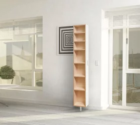 Шкаф с зеркалом Зум Шелф Молочный дуб