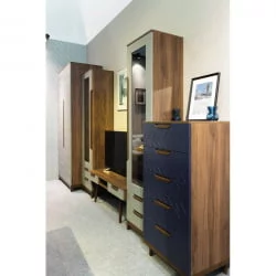 Шкаф для посуды в гостиную Сканди (ВИ) Грей