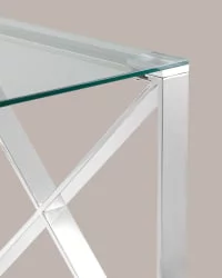 Стол квадратный КРОСС 55x55 Серебро
