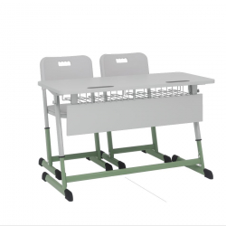 Парта двухместная регулируемая по высоте НОМАД (рост 3-7) Голубой/Серый / NOMAD