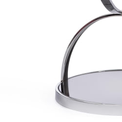 Круглый стол из стекла GROTTO (mod. 9157) металл/дымчатое стекло, 42 х 42 х 50 см, хром