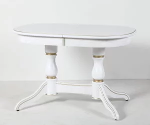 Стол из массива дерева Лира (1,2м) тон 1 с золотой патиной