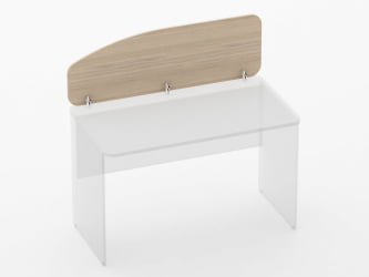 Экран разделительный Glassy 5.12.12 Дуб молочный