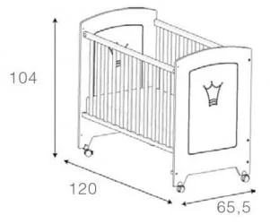 Кроватка для новорожденных Micuna Valentina 120x60 White