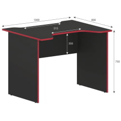 Квадратный стол SKILLL SKL 100CA антрацит/красный