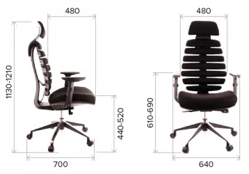 Эргономичное кресло Ergo Black ткань Бирюзовый