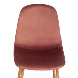 Стул BREEZE (mod. 4724) вельвет/металл, 44 х 53 х 87 см, Coral (коралловый) HLR44 / натуральный