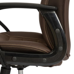 Кресло INTER (24) кож/зам/флок/ткань, коричневый, 36-36/6/TW-24