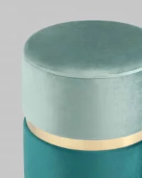 Пуф Кэрри с ящиком велюр Бирюзовый