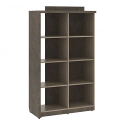 Стеллаж комбинированный на 4 секции правый WOOD&STONE СФ-534102 Бетон Чикаго темный Дрифтвуд