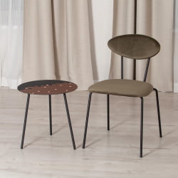 Столик кофейный TETCHAIR металл, 45 х 45 х 45 см, черный с лого