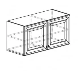 Шкаф навесной Марлен 481 Кремовый белый Патина