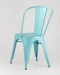 Стул TOLIX с высокой спинкой Голубой матовый