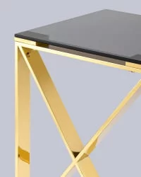 Стол квадратный КРОСС 40x40 Золото