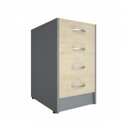 Каркас тумбы А.ТП-4.1 и А.ТП-4.2 Riva А.ТП-4К Клен/Металлик