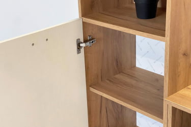 Шкаф комбинированный Моди MGM-01 дуб крафт золотой/белое дерево