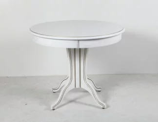 Стол из массива дерева Орион-5 (d1100) тон 1 с золотой патиной