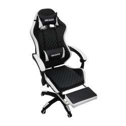 Кресло 892-1 цвет черный/белый с массажем 892-1-black-white-mass