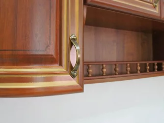 Шкаф кухонный окончание 350 радиусный с карнизом Кантри ЛД 235.324.000 Ноче Таволато