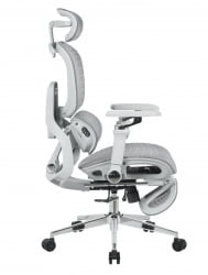 Кресло офисное ТопЧаирс Продигй с оттоманкой серый / TopChairs Prodigy