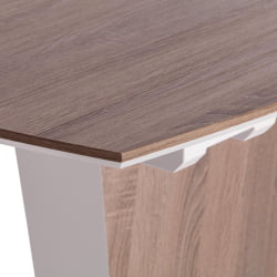 Стол FANCY МДФ HPL, 120-160х85х75 см, Дуб трюфель/Белый