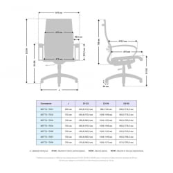 Кресло офисное METTA B 2m 10K1/K131, Основание 17833 Комплект 2 Серое