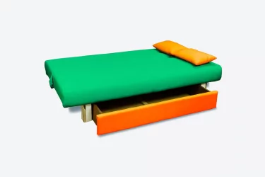 Диван тканевый MANGO 4 (2 категория) Зеленый Оранжевый
