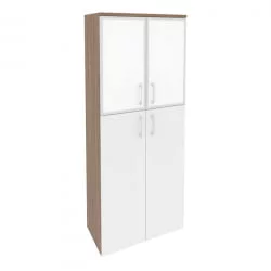 Шкаф высокий широкий ОНИКС О.СТ-1.7Р вхите Дуб Аризона/Белый / ONIX O.ST-1.7R white