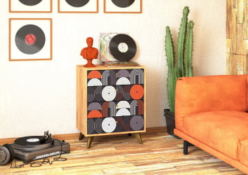 Комод Фьюжн КМ-001 дуб крафт золотой/TROPICAL