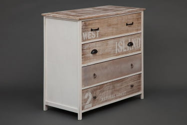 Комод с 4 ящиками Secret De Maison ISLAND ( mod. HX16-008NS ) Слоновая кость/коричневый