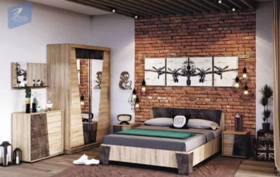 Шкаф купе 2-ух дверный Санремо ШК-006 Дуб сонома светлый Ателье темное