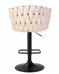 Стул барный DOBRIN LEON Бежевая ткань LAR 275-1