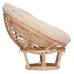 Кресло PAPASAN ECO/ПАПАСАН ЭКО P115-1/SP STD /c подушкой, ремешками/ диаметр подушки 129 см, 115x101x92 см, Natural (натуральный), ткань Старт