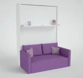 Кровать-трансформер Смарт 1 без шкафа К 1400 Белая шагрень