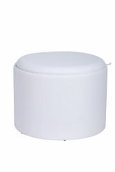 Пуф-столик с ящиком Хюгге L рогожка Белый