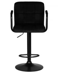 Стул барный ДОБРИН КРУГЕР АРМ БЛАCК (черный вельвет (ЛАР-Е2041-52)) 2 шт / DOBRIN KRUGER ARM BLACK (LAR-E2041-52))