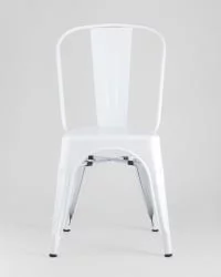 Стул TOLIX с высокой спинкой Белый глянцевый