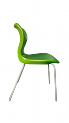 Стул универсального назначения АУРА (рост 6) Зеленый/Каркас полимерный хром / AURA