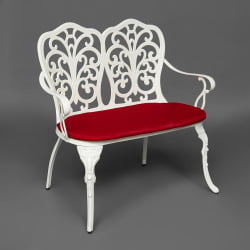 Скамья Secret De Maison Symphonie + подушка алюминиевый сплав, 95*56*92, butter white