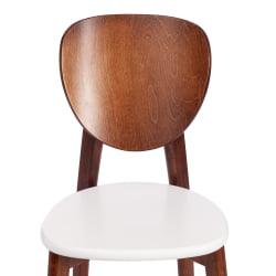 Стул DIAMANTE жесткое сидение бук, 42 х 42 х 85 см, коричневый / белый