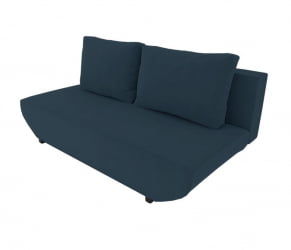 Диван Классик Мини без подлокотников (Berhouse) Цвет фасада: Синий Велюто 54; Тип: Прямой; Материал фасада: Металл/Велюр